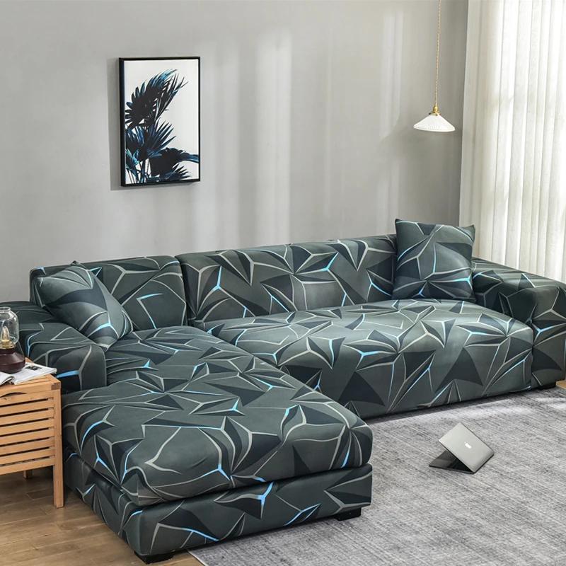 Elastic Sofa Cover 1/2/3/4 Seater L Shaped Corner Sofa Cover Protector For Living Room Stretch Cover For Sofa Couch Armchair
