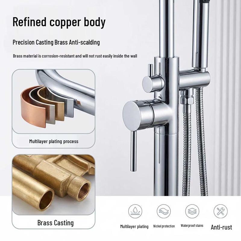 Yuzhuxun HC Floor Standing Bathtub Faucet with Hand Shower