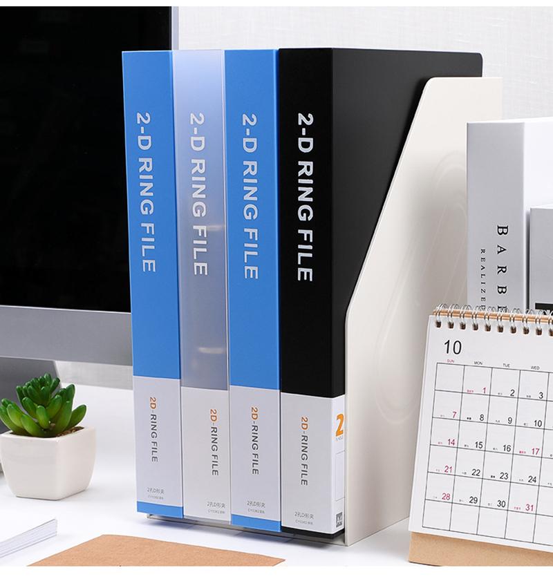 2-ring File Binder File Folder A4 Binder Folder Cover Office Document Organizer Can Hold 200 Sheets Test Paper Desk Organizer