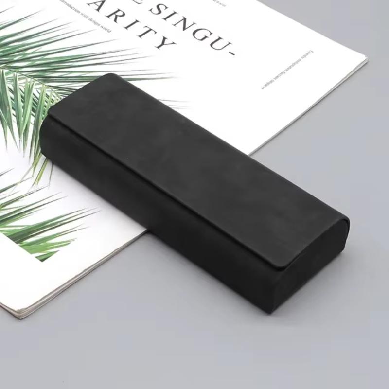 1/2pcs Simple Leather Eyewear Case Optical Retro Myopia Glasses Sunglasses Storage Box Fashion for Men and Women