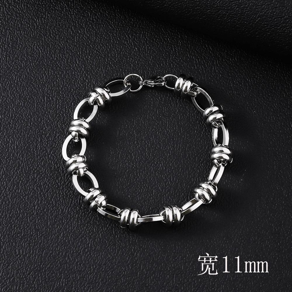 Bracciale da Uomo in Acciaio Inossidabile Semplice Prepotente Punk Alto Senso Cubano Acciaio al Titanio Bracciale Gioielli da Uomo