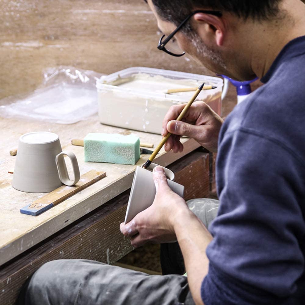 Hrnek s drátěným pouzdrem na fazole, který vydrží celý život, křišťálový hrnek z kjótského keramiky s květinovým vzorem, 240 ml, v krabičce z domácího cedrového dřeva (Drátěné fazole) (Ginto)