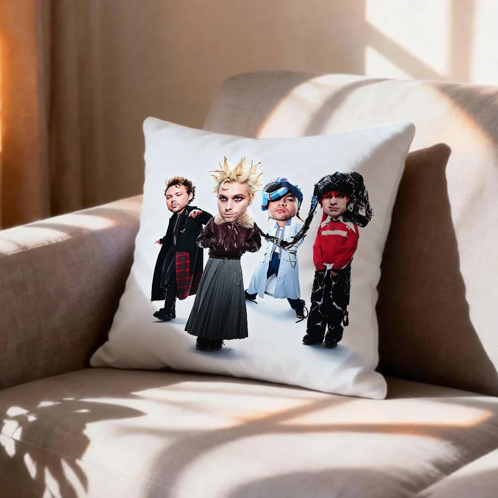 Pop RockSOS Seconds of Summer Pillow Case Pattern Printed Pillowcase For Living Room Sofa Cushion Cover