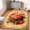 Vintage Floral Area Rug Entryway Mat for Living Room Bedroom Carpet Laundry Mat Machine Washable for Indoor & Outdoor Doormat