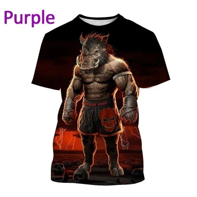 New BJJ Animal T Shirt Men's Jiu-Jitsu Lovers Cool Fashion Short-sleeved T Shirt Harajuku Style Streetwear Top 3D Print T-shirt