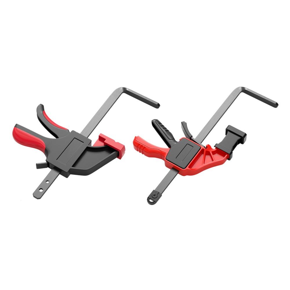 High Force F Type Clamp for Track Saw Guide Rails with Protective Tips