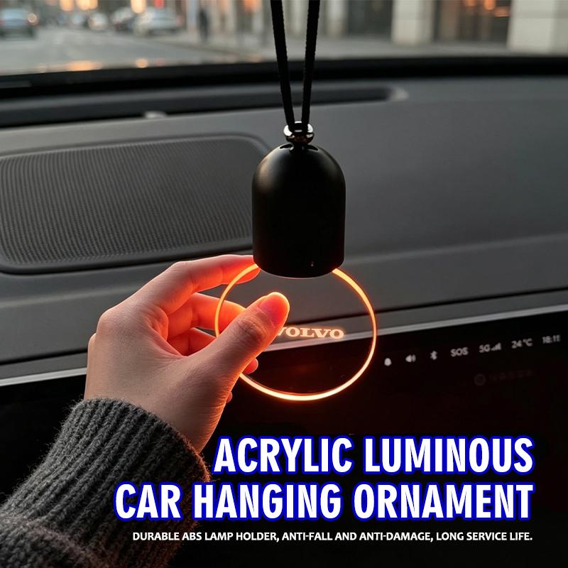 For Volvo S90Glowing Acrylic Car LED Light Hanging Auto Accessories Interior For Volvo XC90 V90 V60 XC60 S80 S60 S90 C40 XC40 V70 XC70