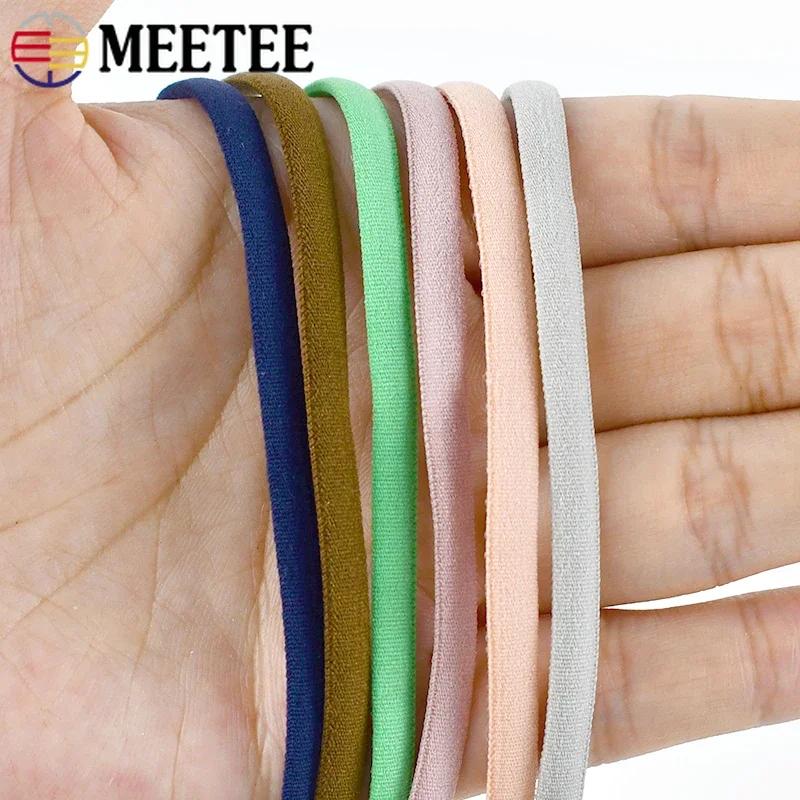 5/10/20Meters Elastic Band 3/5mm Colored Polyamide Rope Decor Rubber Tape Oil Core Hair Ring Stretch Ropes Sewing Accessories