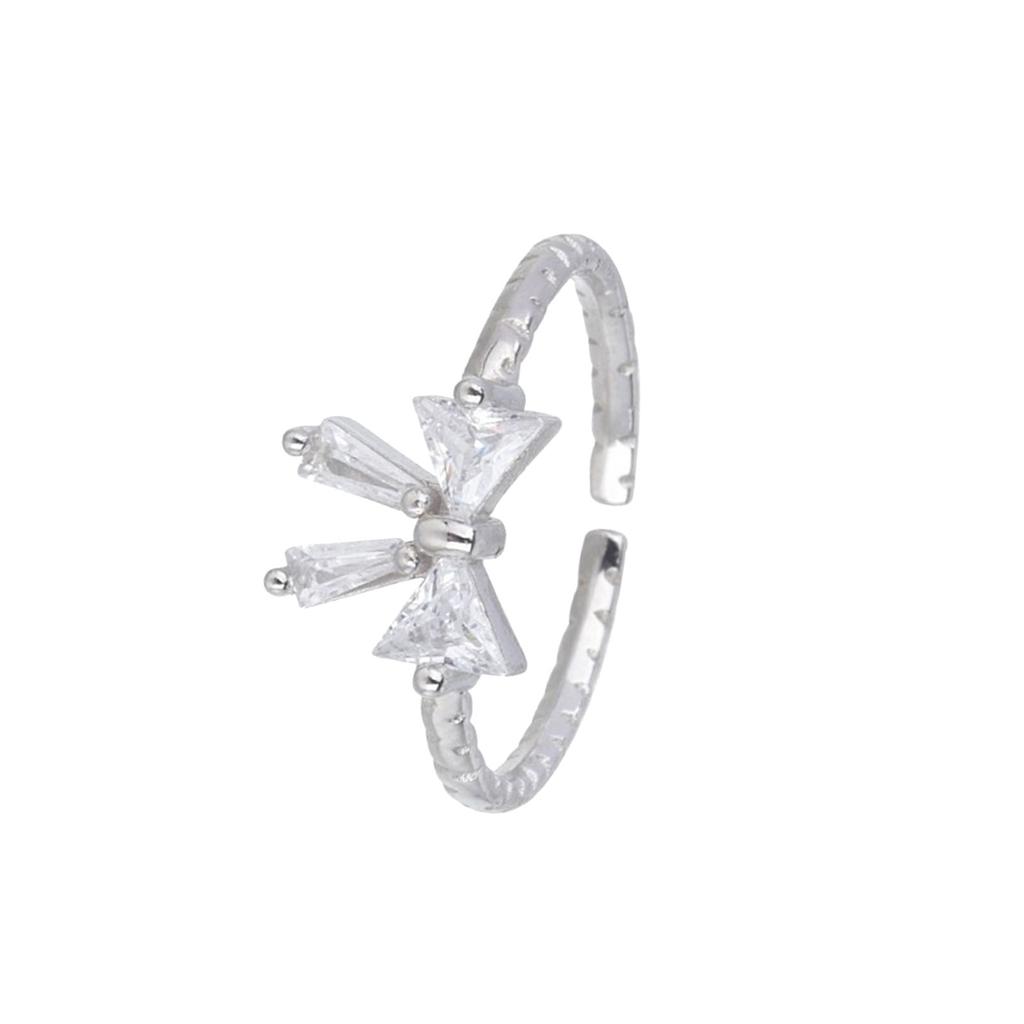 Exquisite Alloy Bowknot Open Rings Jewelry for Ladies Adjustable Design Ideal for Everyday Wear and Special Occasions