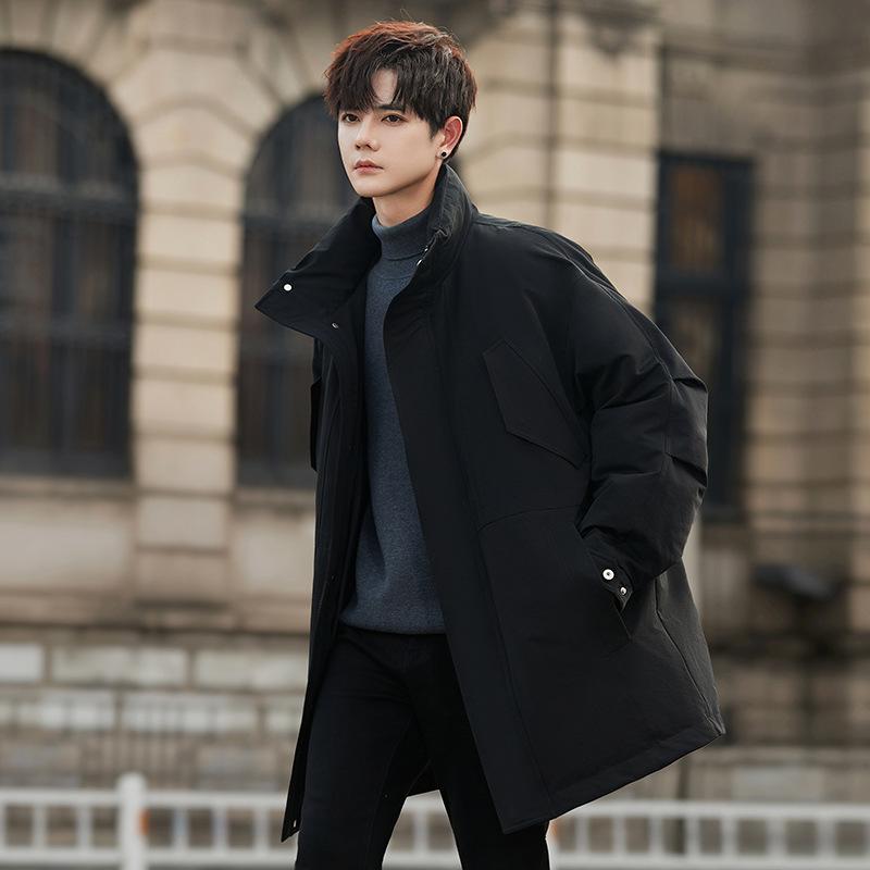 Зимняя куртка-пуховик мужская новая модная брендовая утолщенная подростковая студенческая — фото 2