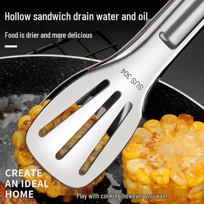 COKRSUPE 304 Stainless Steel Kitchen Tongs