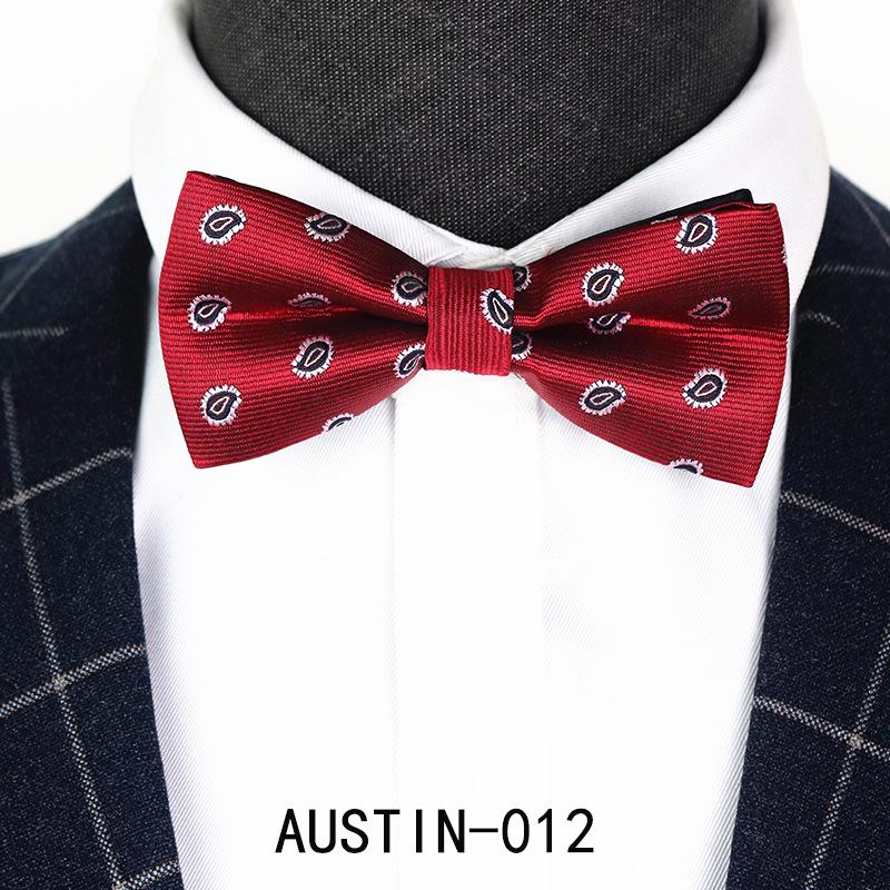 Men's Jacquard Bow Tie & Boutonniere Set for Weddings