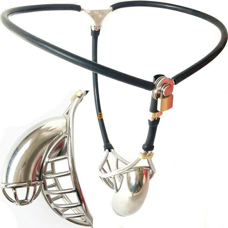 Male Chastity Belt Cock Cage Invisible Pants Stainless Steel Chastity Device Hook Bird Cage Breath Underwear Sex Toys for Adult