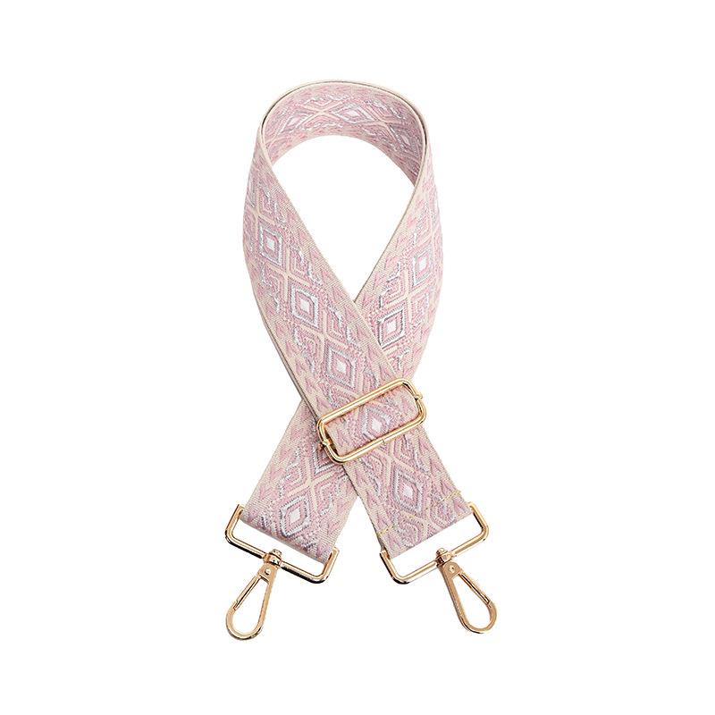 Európsky a americký diamantový vzor široký ramenný popruh pre dámske kabelky - nastaviteľný náhradný žakárový popruh crossbody.