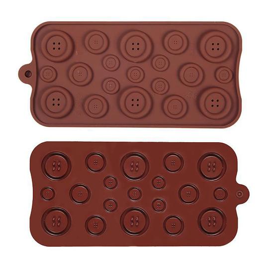 Home Baking Gadgets 19-Hole Silicone Button Molds, Three Sizes DIY Cake Decorating Tray, Cookie Molds Flexible Easy Release for Chocolate And