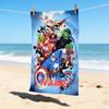 Personalized Name Superhero Trio Stylish Digital Printing Beach Towel Quick‑Drying Absorbent Blanket for Beach Pool Gym Travel