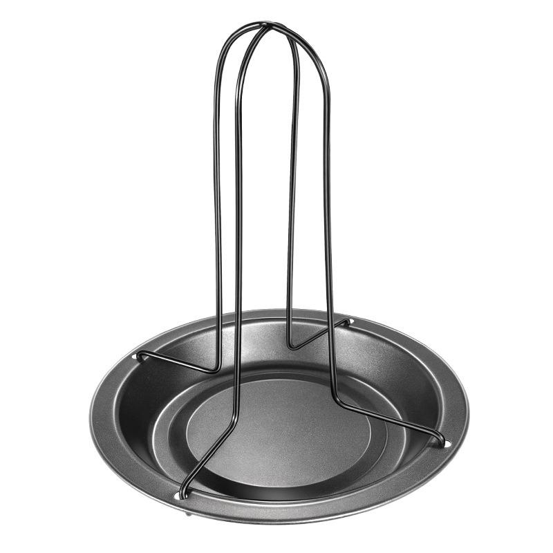 

Многофункциональная портативная тарелка для жареной курицы из нержавеющей стали с антипригарным покрытием, решетка для барбекю для курицы с миской, инструмент для барбекю, кухни, улицы