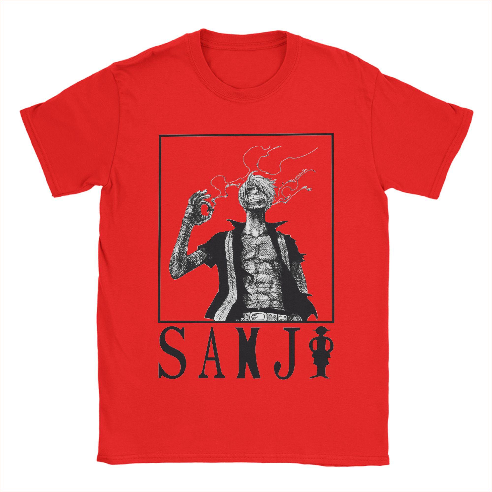 

Sanji Vinsmoke TShirt for Men Ones Pieces Humor Cotton Tees Round Collar Short Sleeve T Shirt Birthday Gift Tops M