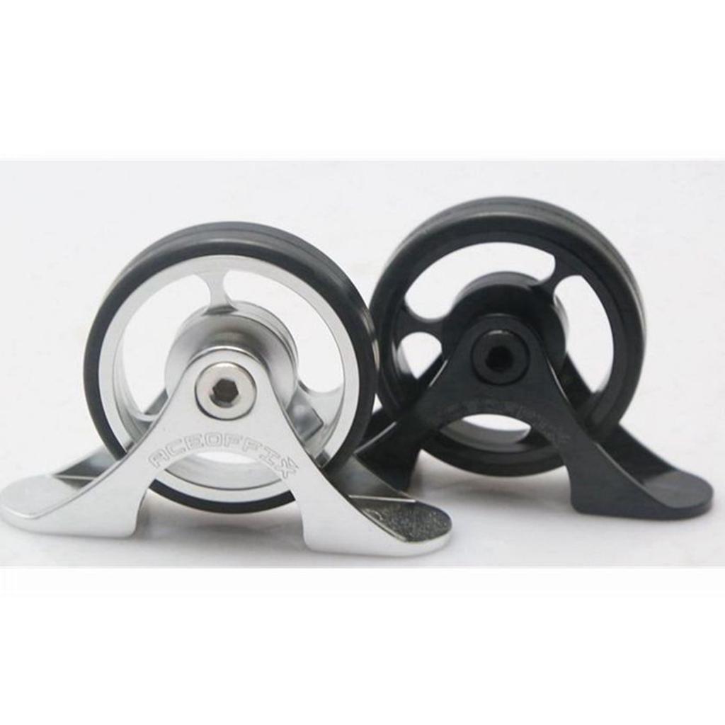 YIJU Folding Bike Easy Wheel Ultralight EZ Wheels Bicycle Mudguard Wheel Roller for Modification Rear Mudguard Mountain