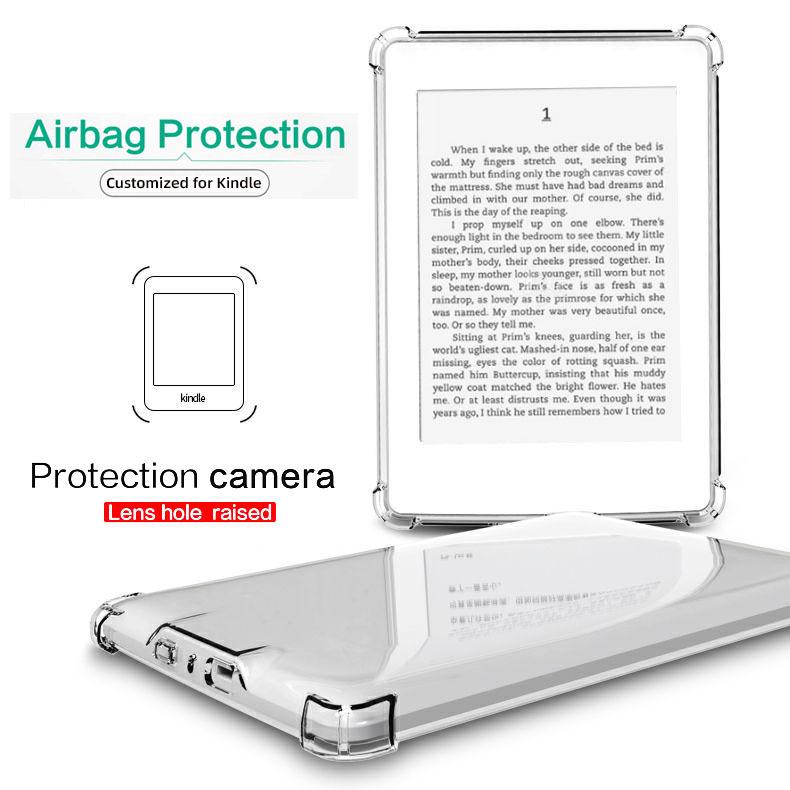Transparent Soft Shell Case for Kindle Oasis and KPW Readers with Airbag Full Coverage