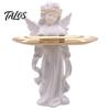 Stable Non-slip Tray Angel Figurine Storage Tray, Elegant Jewelry Exquisite Resin Statue Decorative Accessory Dish, Desktop Organizer for Rings