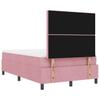 Boxspring Bed with Headboard Pink 190 X 120 Cm Velvet