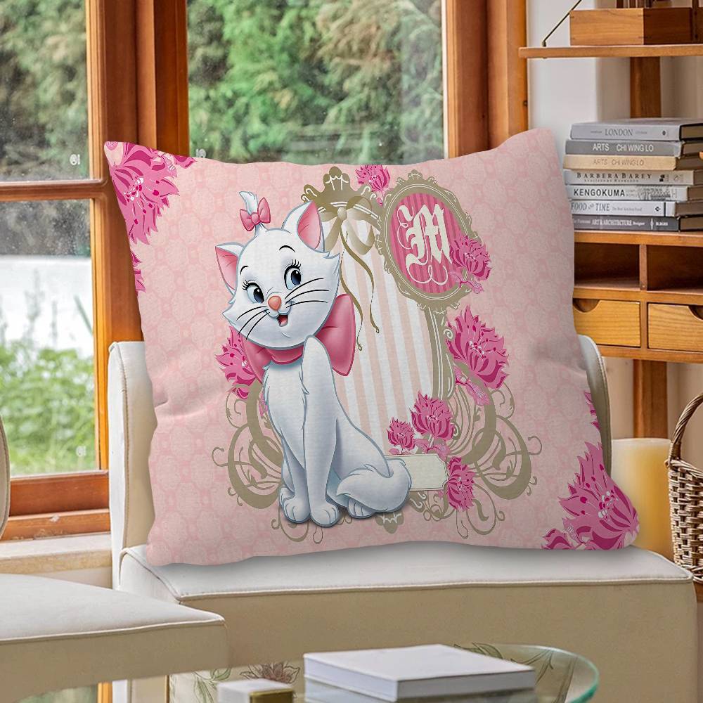 Cute M-Marie Cat Anime Pillow Cover for Bedroom Room and Living Room Sofa Decorative Cushion Cover