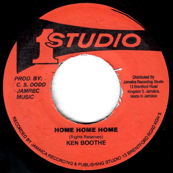 

7inch Record KEN BOOTHE / THE SOUL BROTHERS - Home Home Home / Windel NONE Studio One Jamaica Reggae, Ska & Dub Used
