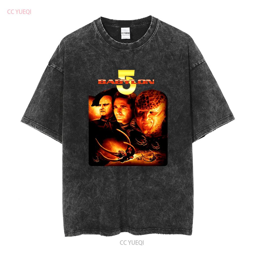 Babylon 5 90er Jahre Science Fiction Sci Fi TV Show T Shirt Im Used Look Gr Vintage Washed Designer Clothes Slightly Stretched