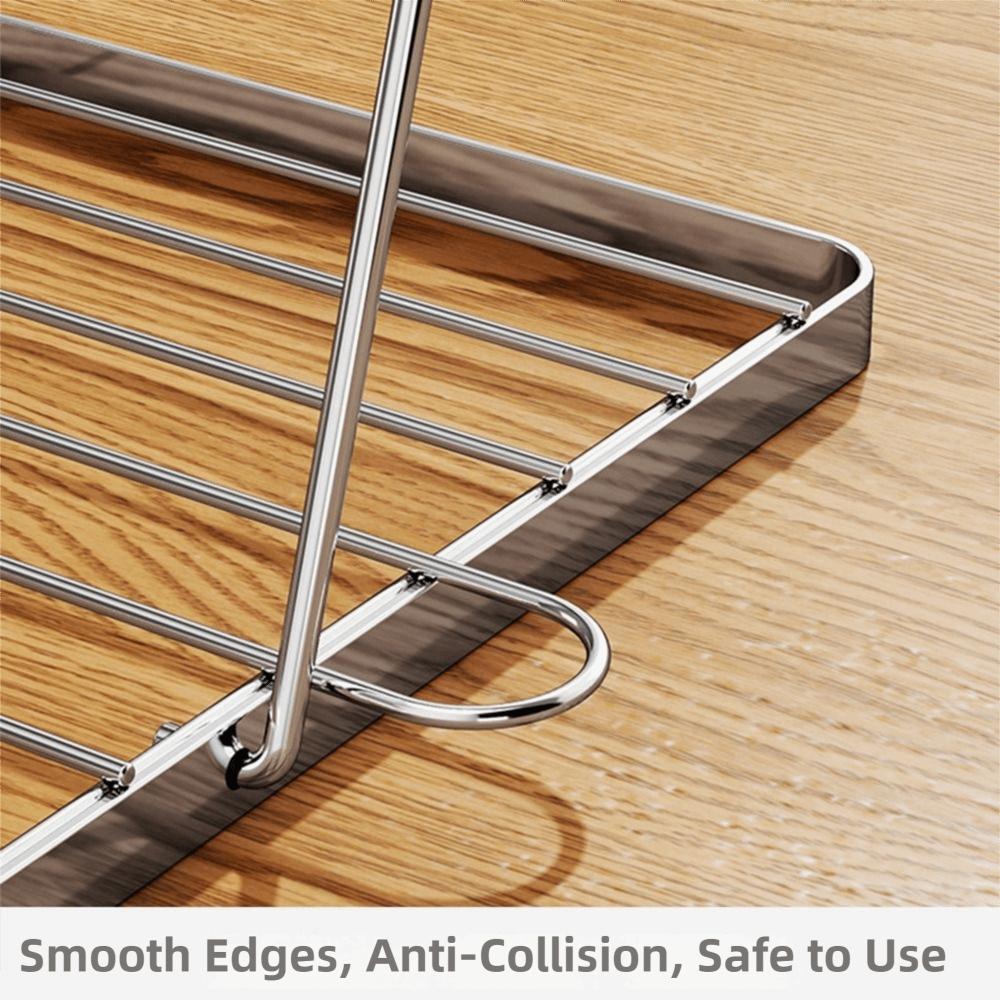 Large Capacity Bottle Cup Drying Rack Adjustable Utensil Drainer Rack Bar Counter