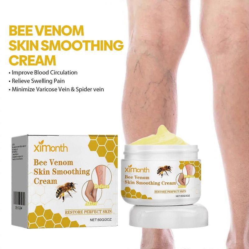 Bee Venom Anti-Varicose Soothing Cream with Vitamin K, Reduces Swelling & Spider Veins, Leg Care Cream, 100ml