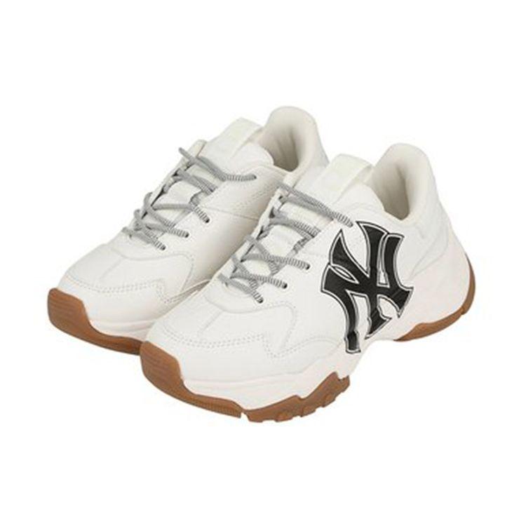 MLB Big Ball Chunky Letter Height Increasing Low Top Dad Shoes Unisex Sneaker Ivory 32SHC6011-50I