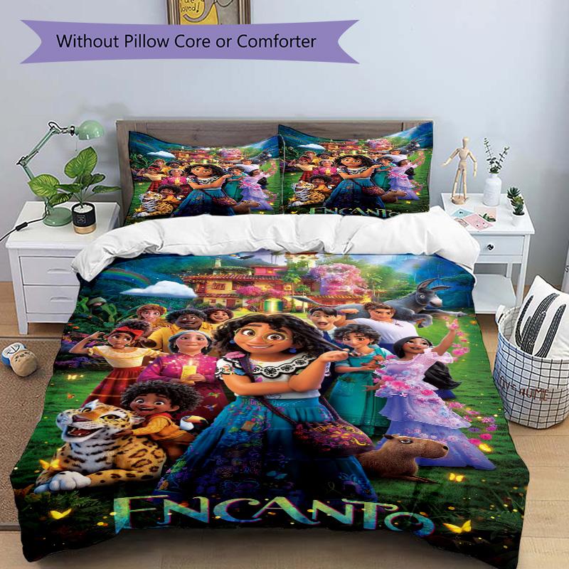 Magical Family Adventure Print 3Pcs Bedding Setduvet Cover With 2 Bedropillowcase Home Birthday Gift