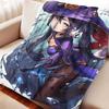 Genshin Impact Astrologist Mona Megistus Flannel Blanket Cover Warmth Soft Anime Blanket Multifunctional Decor Universal Blanket