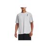 Under Armour UA Coolswitch Solid Color Crew Neck Short Sleeve T-Shirt Men Tops Haze-Gray 1370362-014