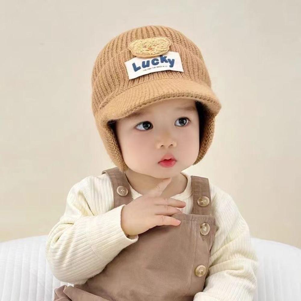 Plush Bonnet Caps Thickened Ear Protection Cap New Pullover Hat Autumn Winter