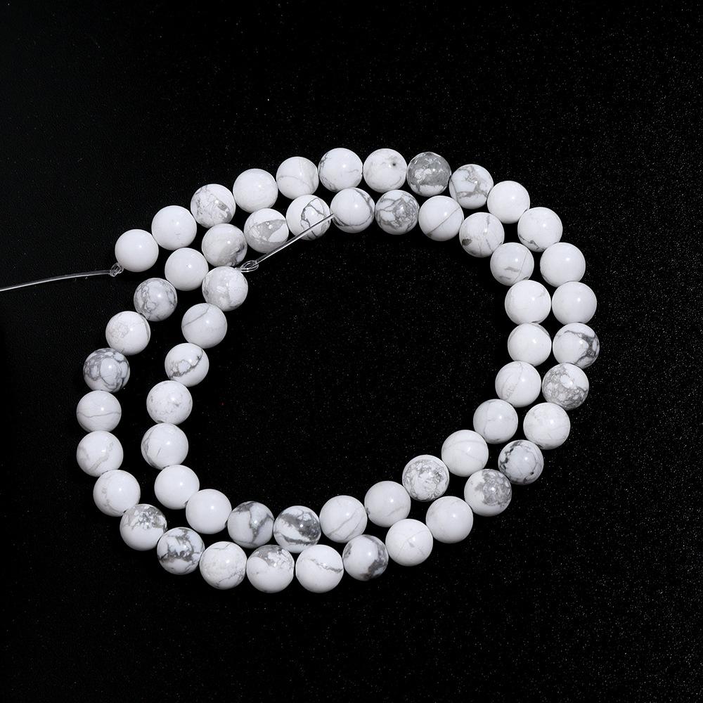 White Howlite Turquoise Stone Loose Beads Loose Beads for Jewelry Making Braclets DIY 4-12mm