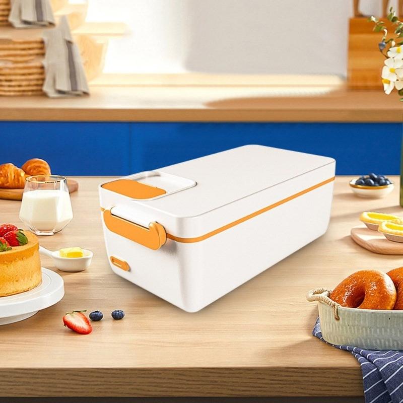 Practical Lunch Box 3200mAh Food Box Self Warming Food Storage Box 304Stainless Steel Texture for Various Setting