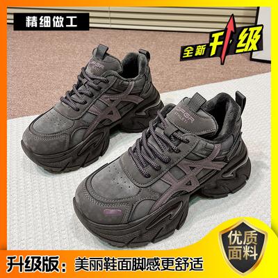 Platform Dad Shoes Women's 2025 New Winter Small Man Height Increase Versatile Casual Sports Shoes Fashion Popular Women's Shoes