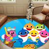 Cartoon Shark Dance Party Round Rug for Livingroom,Bedroom, Palyroom, Chair Rug, Area rug, Circle Carpet, Large Size Fan Christmas gift