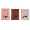 PU Leather Passport Cover for Card Documents Hot Stamping Simple Women Men Travel Passport Holder Wallet