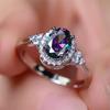 Classic Copper Alloy Zircon Ring Ladies Jewelry Wedding Promise Party Gift
