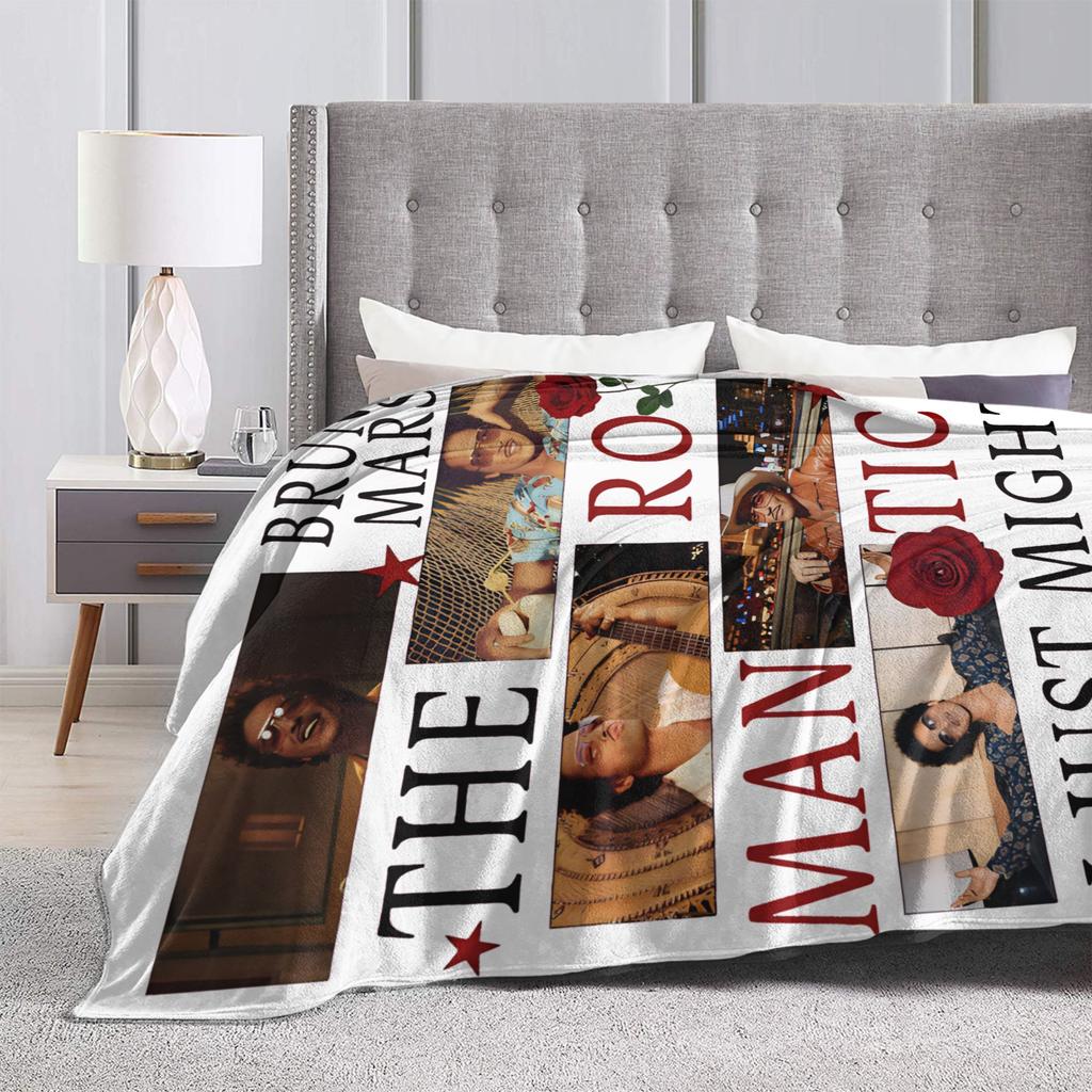 Bruno Mars The Romantic Blankets Wool Throw Blanket Summer Air Conditioning Printed Lightweight Bedspreads,