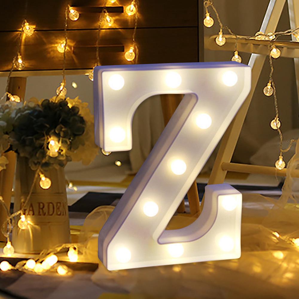 Alphabet LED Letter Lights Light Up Plastic Letters Standing Hanging N-