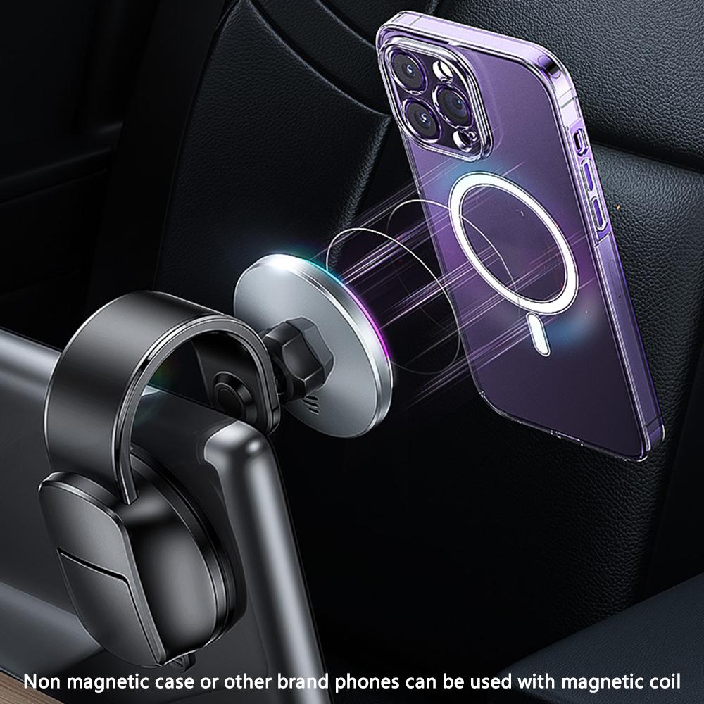 YESIDO C292 15W Magnetic Wireless Charger Cellphone Holder Bracket with Ambient Light