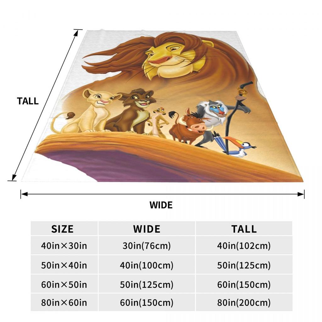 Simba The Lion King Blanket American Animated Film Warm Soft Print Plush Throw Blanket For Sofa Bed Flannel Bedspread Bed Cover