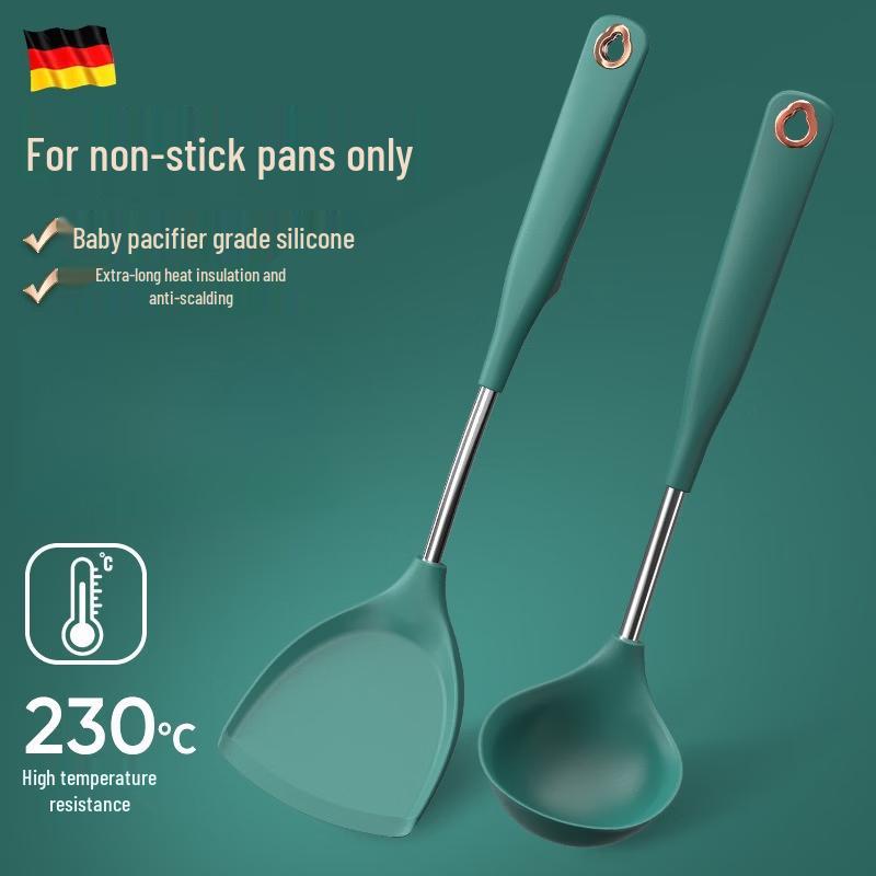 Zhishi Silicone Spatula and Soup Ladle Set