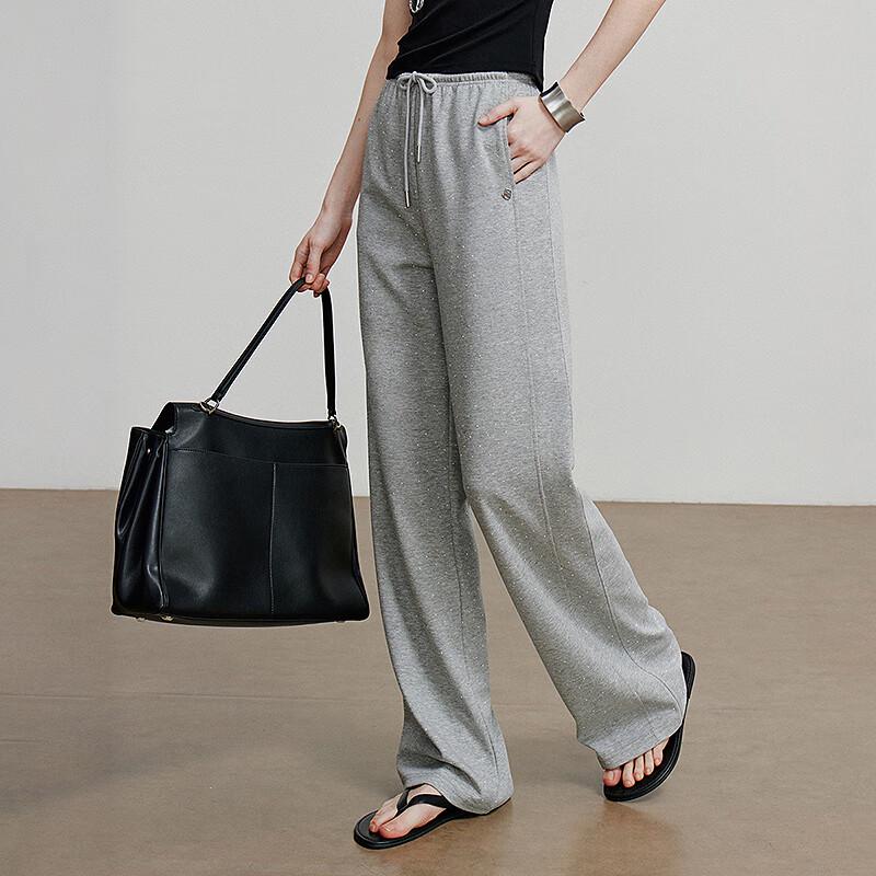 Chuyu Damen 2025 Sommer Elastische Taille Weitbein Freizeithose