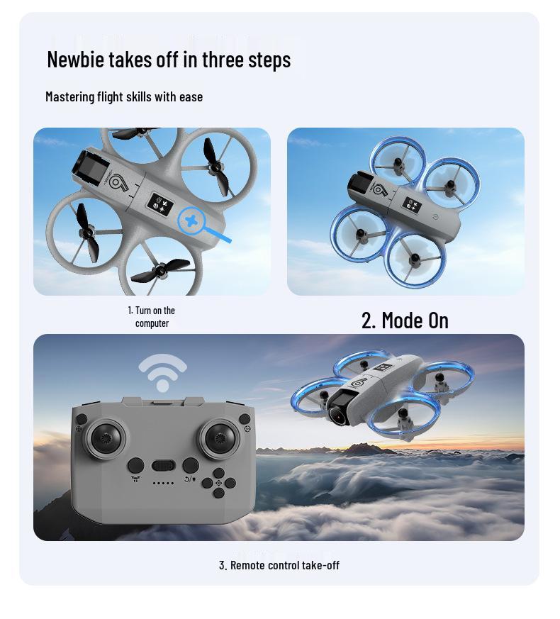Obstacle Avoidance FPV Drone: Compact HD Camera Drone for Kids with Remote Control