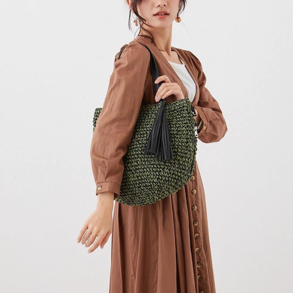 3099 Lightweight Tote Bag with Tassel LT Deli Basket [Rootote] (Yellow)